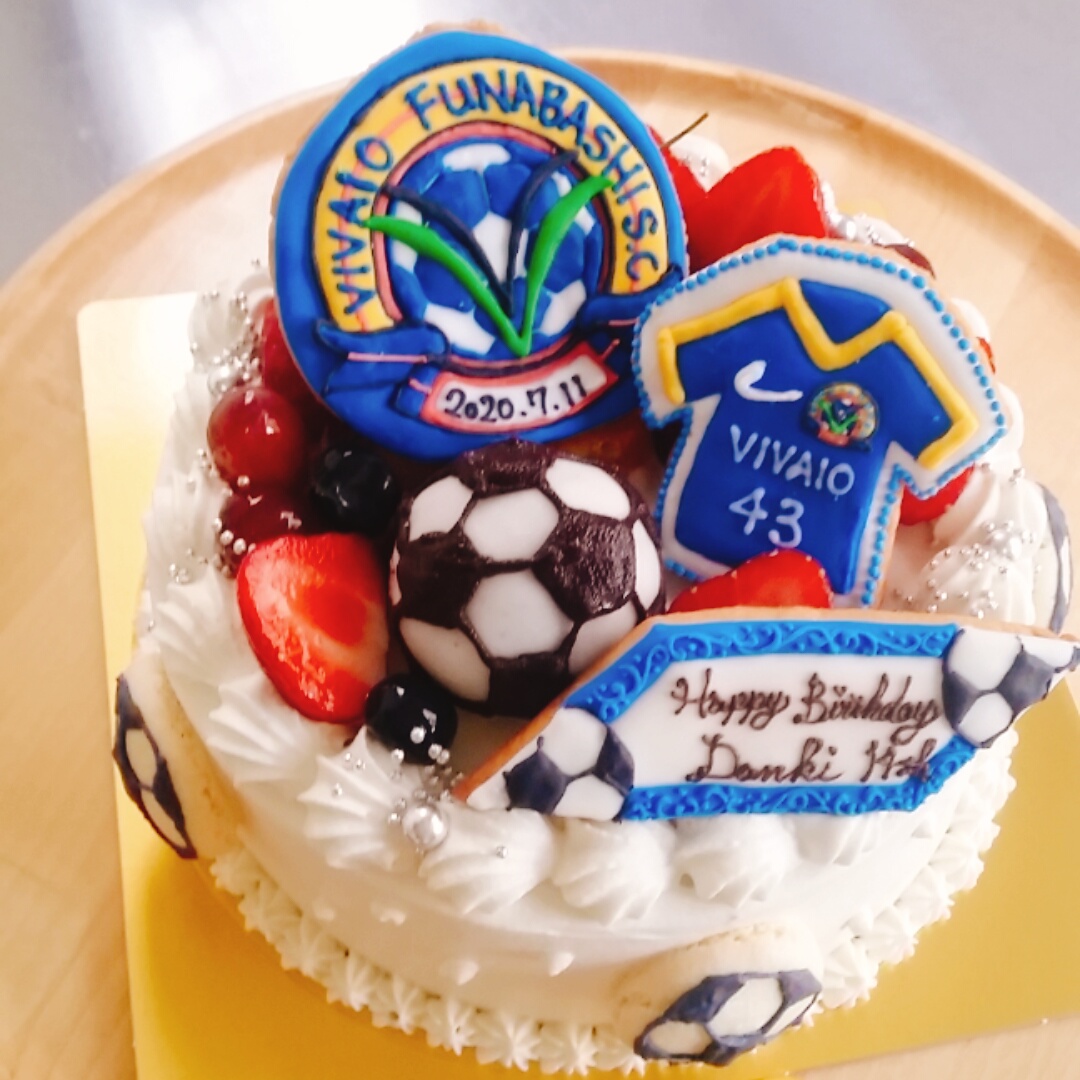 サッカーチームのバースデーケーキ 千葉 オリジナルケーキ販売 菓子工房ノア Noah